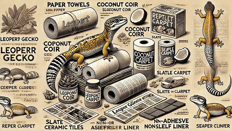 Substrate options for leopard gecko habitat