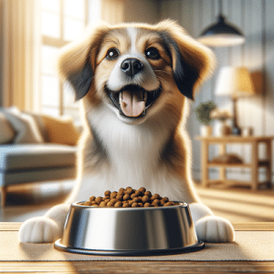 dog eating